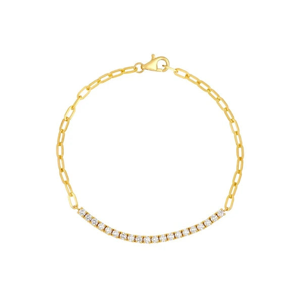 1.0tcw Diamond Paper Clip Bracelet