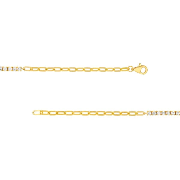 1.0tcw Diamond Paper Clip Bracelet