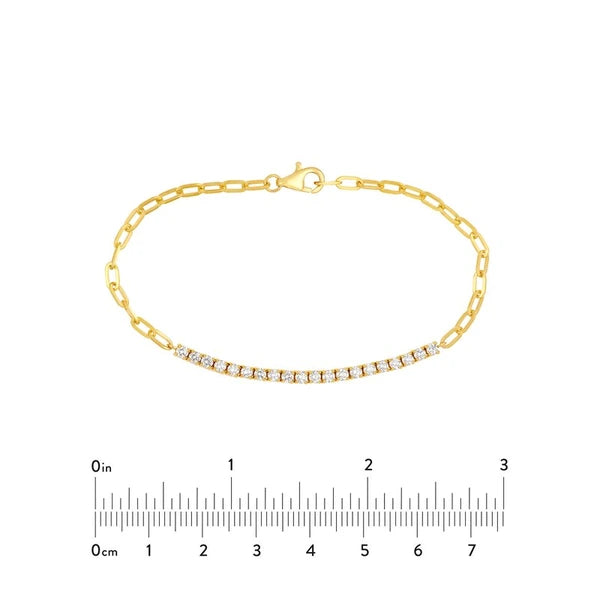 1.0tcw Diamond Paper Clip Bracelet