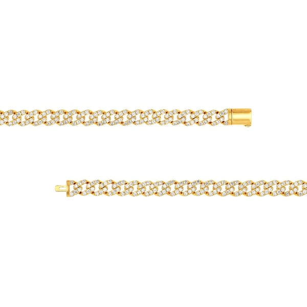 7-3/8tcw Diamond Curb Necklace