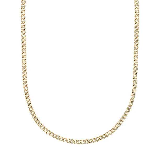 4tcw Diamond Curb Necklace