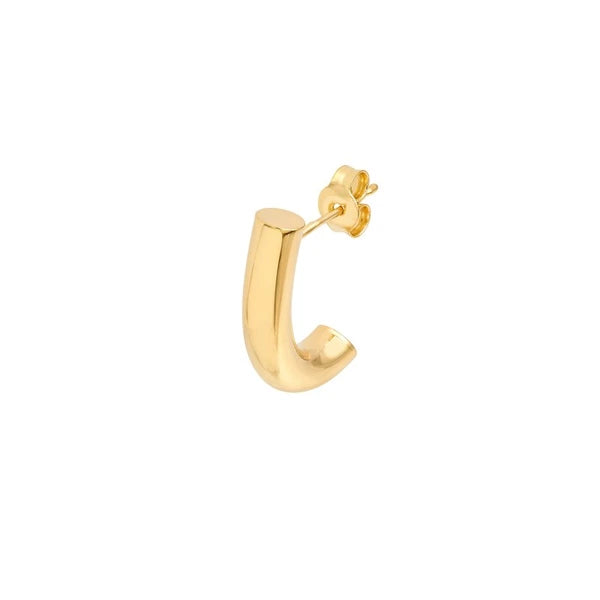 4mm Small Round J Hoop Earrings