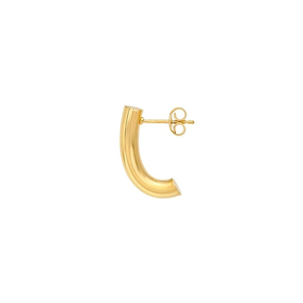 4mm Small Round J Hoop Earrings
