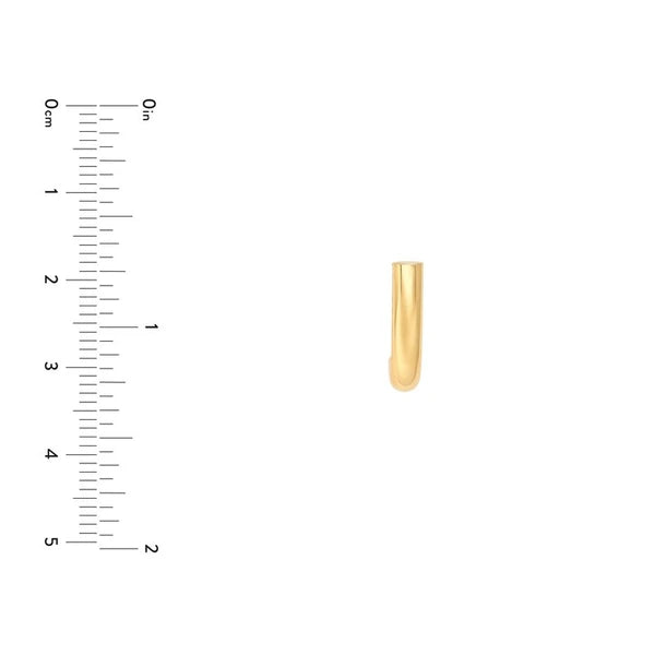 4mm Small Round J Hoop Earrings