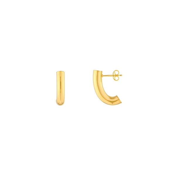 5mm Small Round J Hoop Earrings