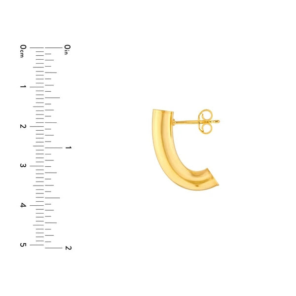 5mm Small Round J Hoop Earrings