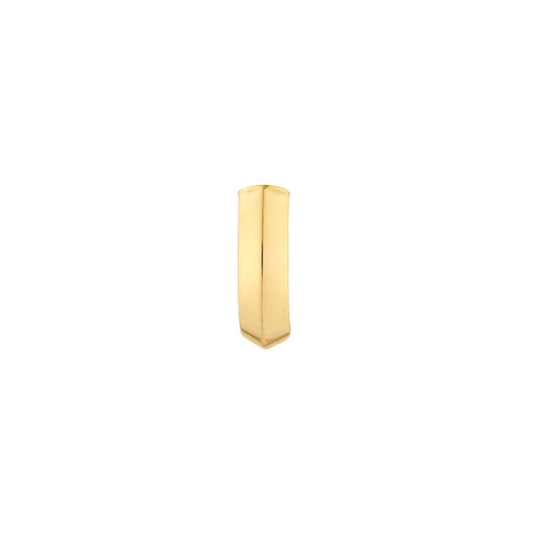Triangular Tube J Hoop Earrings