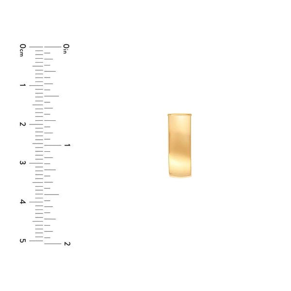 6mm Flat Oval Tube J Hoop Earrings