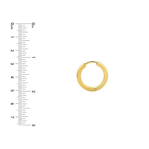 3x15mm Round Hoop Earrings