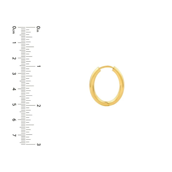 20x15mm Oval Hoop Earrings