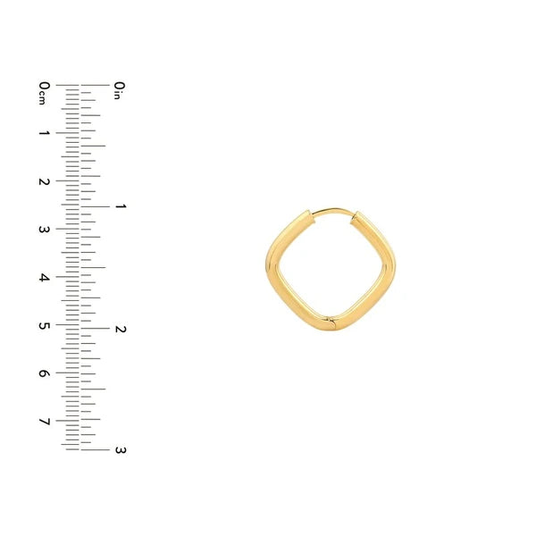 3x15mm Square Hoop Earrings