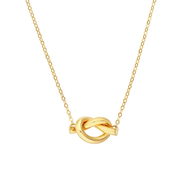 2mm Tube Love Knot Necklace