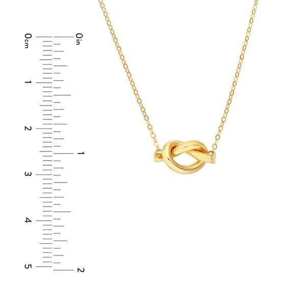 2mm Tube Love Knot Necklace