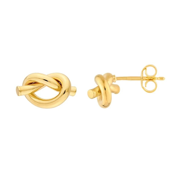 2mm Tube Love Knot Earrings