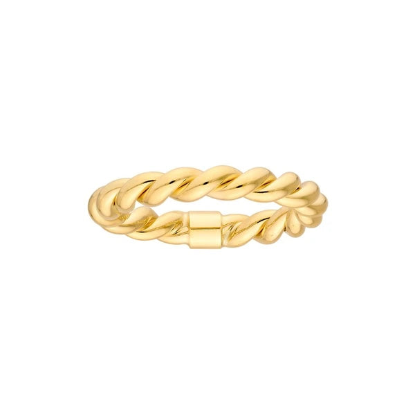 Double Twist Polished Tube Ring