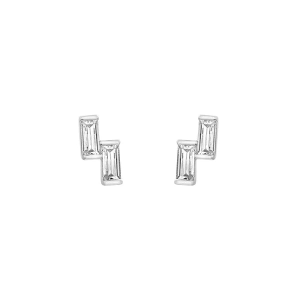 1/2tcw Baguette Diamond Stud Earrings