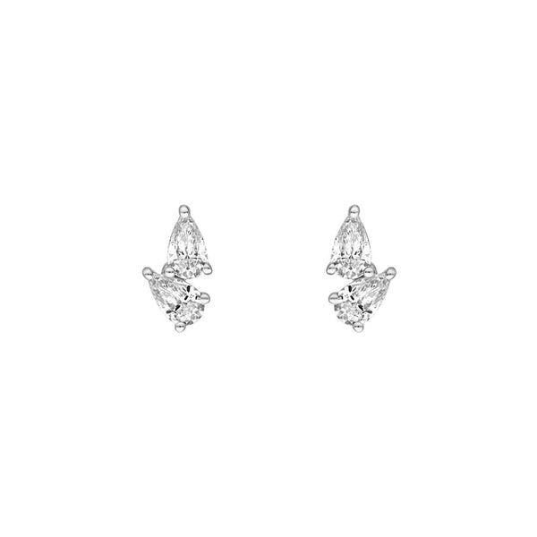 1tcw Diamond Pear Stud Earrings