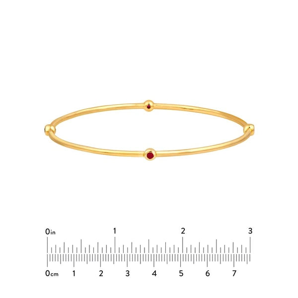 Melodie Bangle (Round Ruby & Diamond)