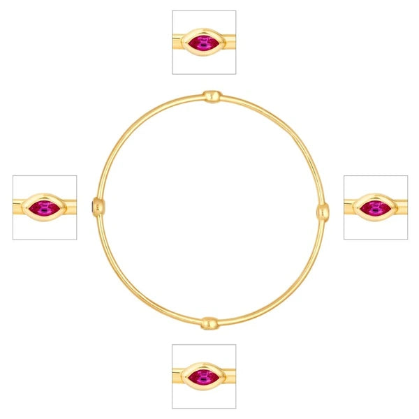 Melodie Bangle (Pink Sapphire Marquise)