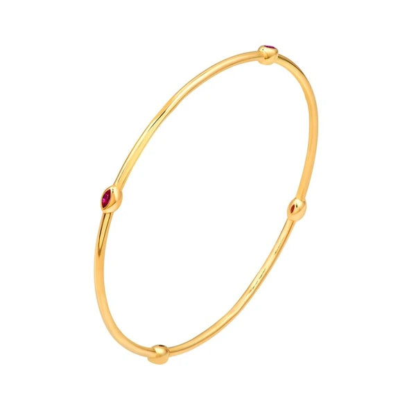 Melodie Bangle (Pink Sapphire Marquise)