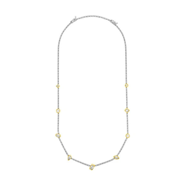 Multi Shape Multi Stone Diamond Necklace