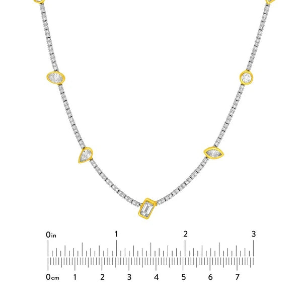 Multi Shape Multi Stone Diamond Necklace