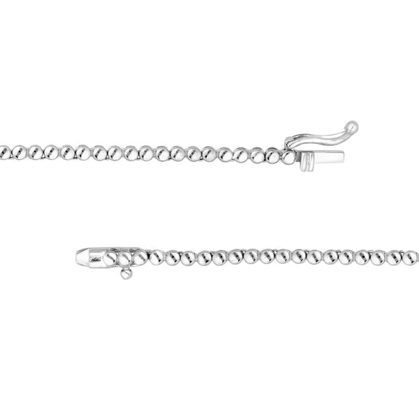 Blue Sapphire and Pear Diamond Tennis Necklace