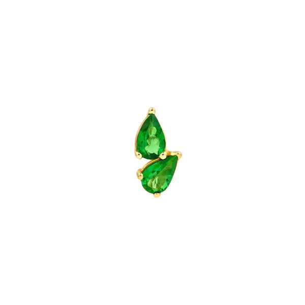 3/4tcw Pear Tsavorite Stud Earrings