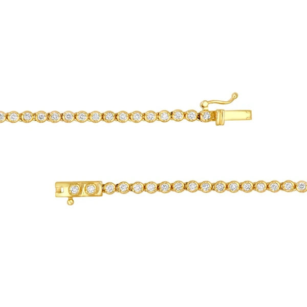 3-1/6tcw Stationed Mixed Shape Diamond Tennis Necklace