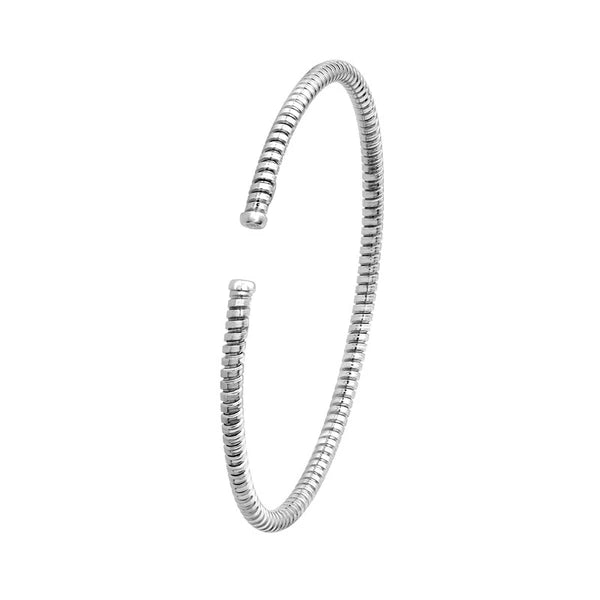 3mm Sterling Silver Tubogas Open Round Bangle