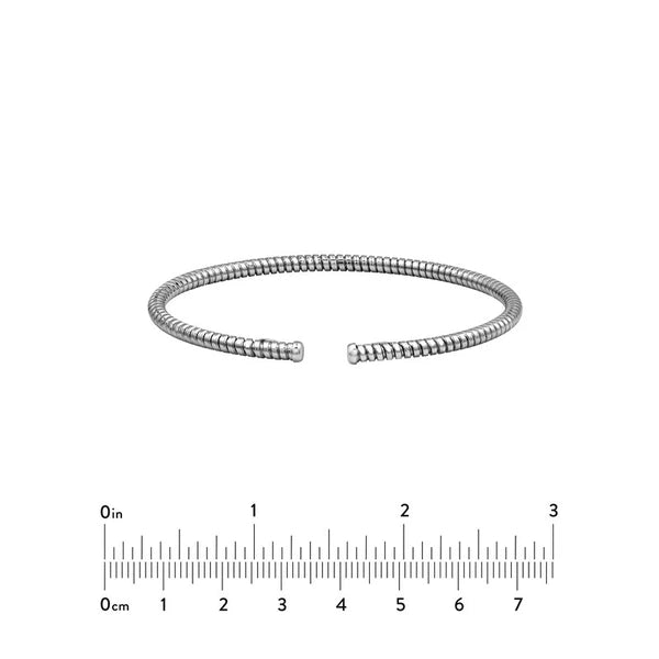 3mm Sterling Silver Tubogas Open Round Bangle