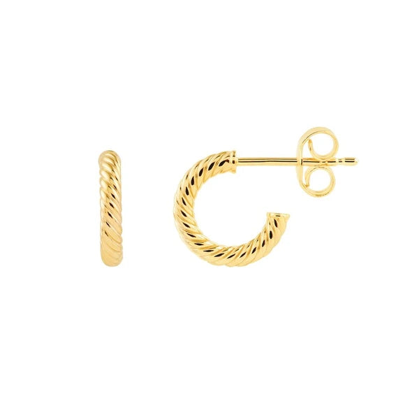 Twisted Open Round Hoop Earrings