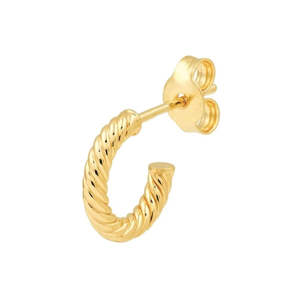 Twisted Open Round Hoop Earrings