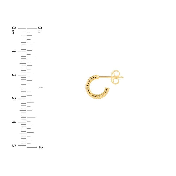 Twisted Open Round Hoop Earrings