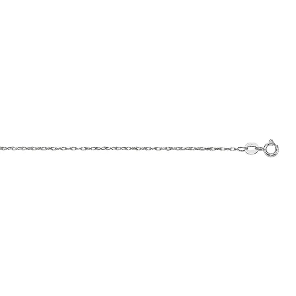 14K Gold .85mm Machine Rope Chain (Carded)