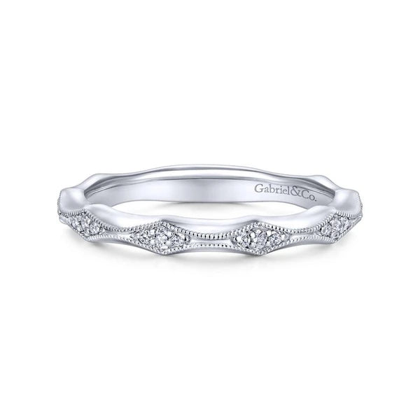 14K White Gold Matching Wedding Band