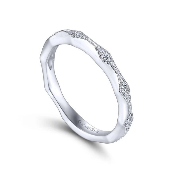 14K White Gold Matching Wedding Band