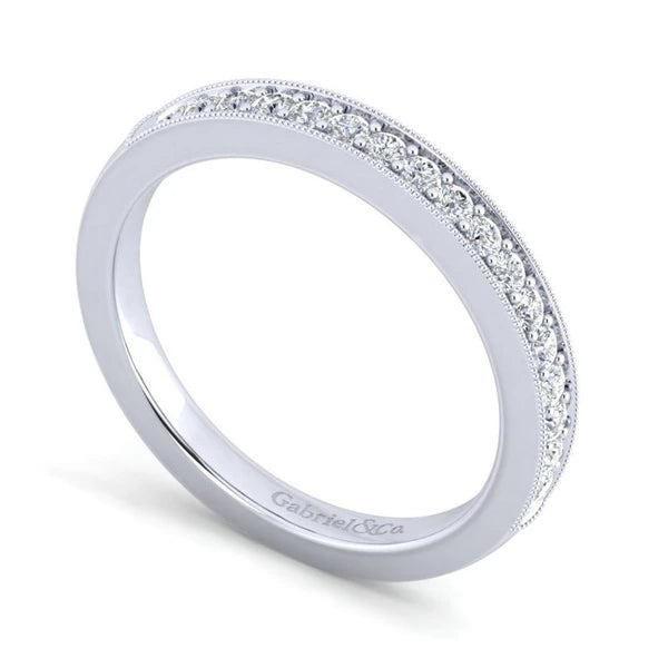 14K White Gold Matching Wedding Band