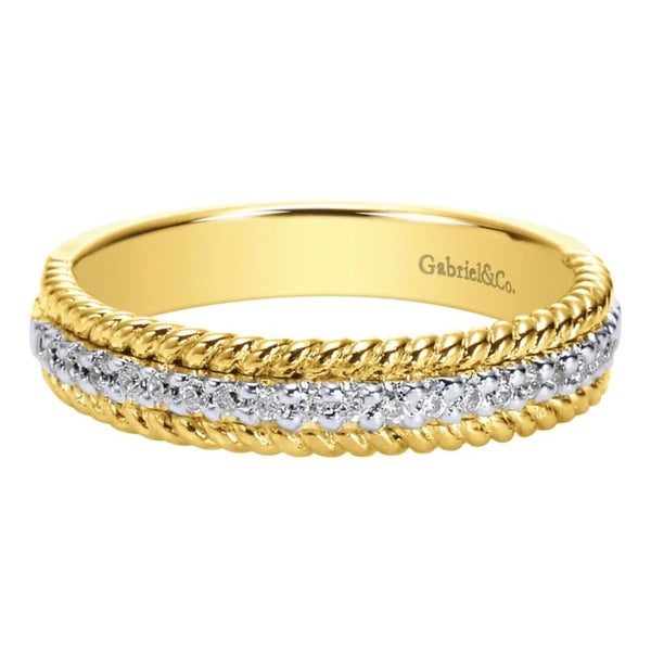 14K Yellow-White Gold   Matching Wedding Band