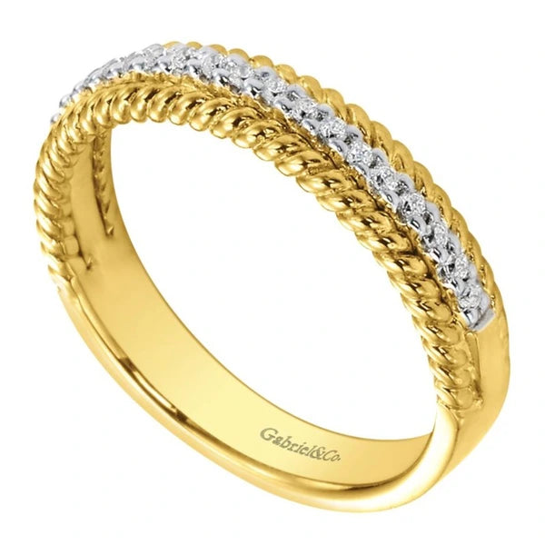 14K Yellow-White Gold   Matching Wedding Band