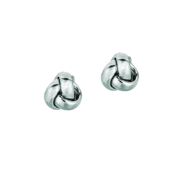 14K Gold Mini Classic Polished Love Knot Stud Earring