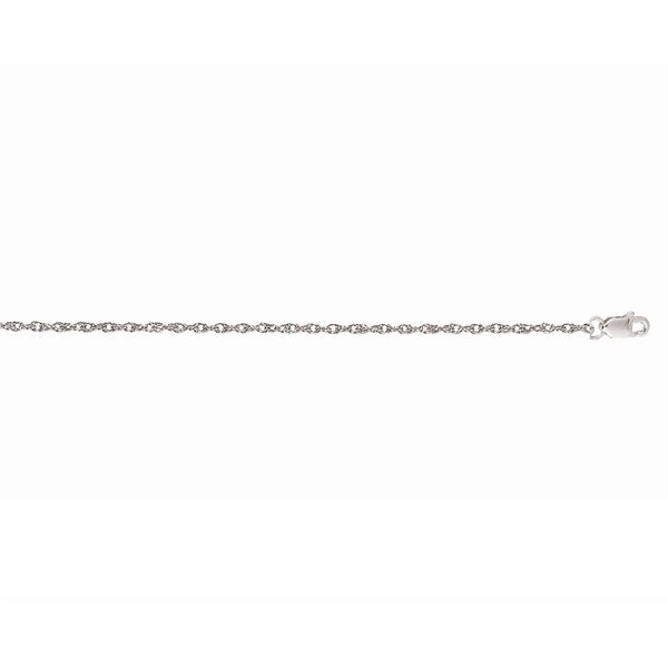 14K Gold .85mm Machine Rope Chain (Carded)