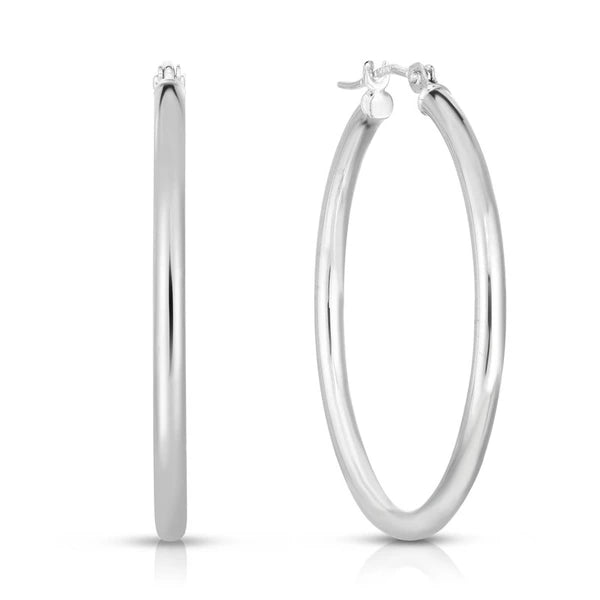 14K Gold 2x30mm Hoops