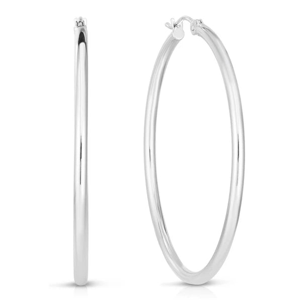 14K Gold 2x40mm Hoops