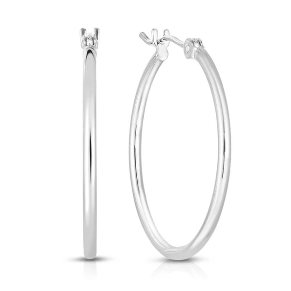 14K Gold 1.5x25mm Hoops