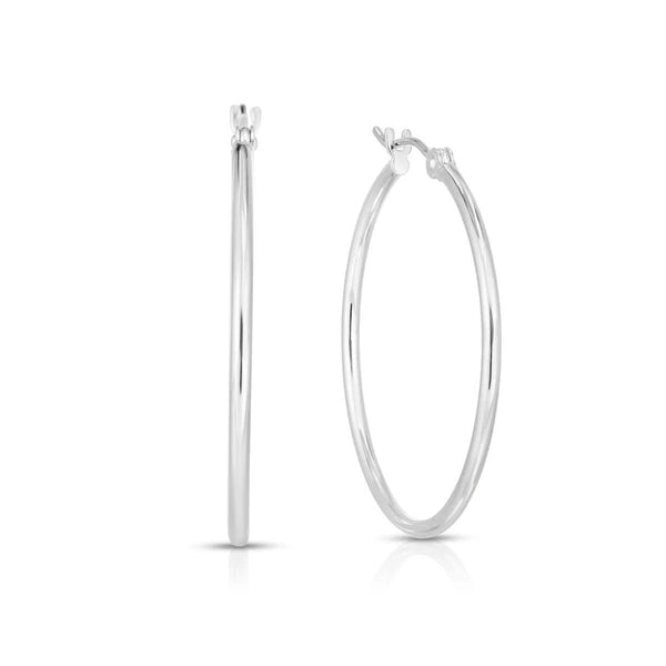 14K Gold 1.5x30mm Hoops