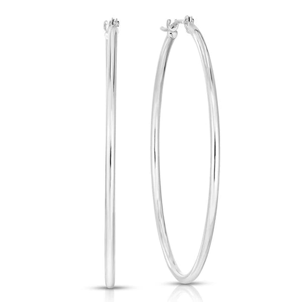 14K Gold 1.5x40mm Hoops