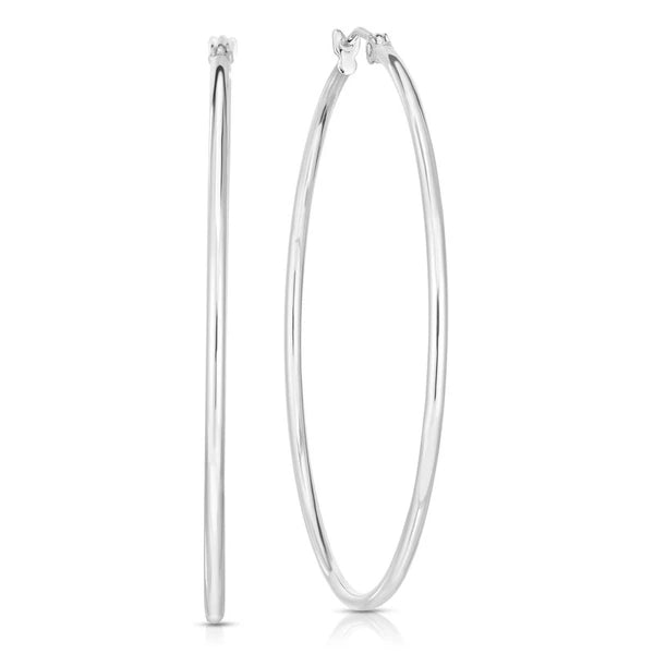 14K Gold 1.5x45mm Hoops