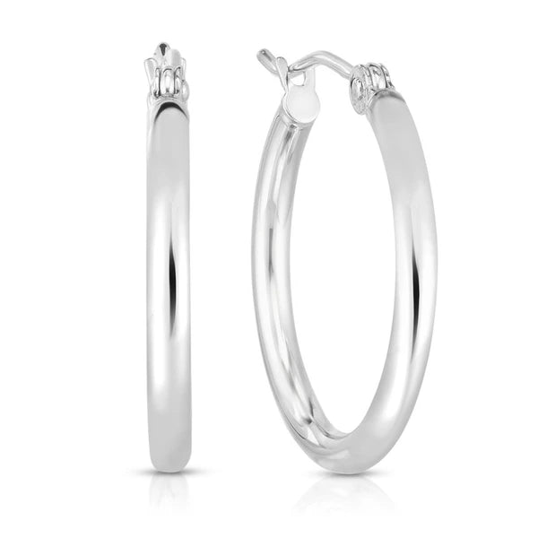14K Gold 2x20mm Hoops