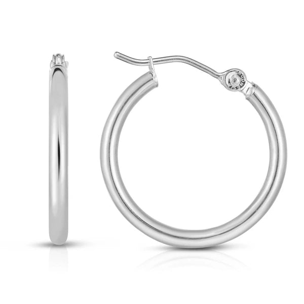 14K Gold 2x20mm Hoops